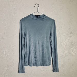Banana Republic Long Sleeve Silky Smooth blue Tee